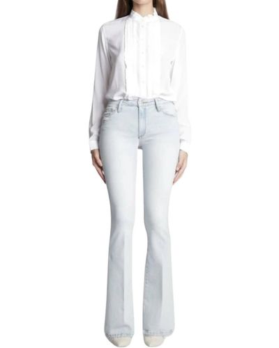 Black Orchid Mia Skinny Flare Jeans - White