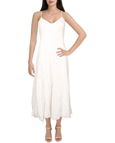 Lauren by Ralph Lauren Embroidered Long Maxi Dress - White
