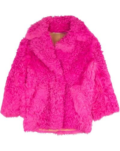 Off-White c/o Virgil Abloh Lamb Fur Jacket - Pink