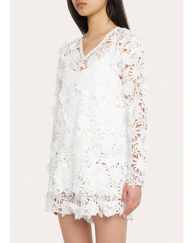 Andine Isla 3d Lace Dress - White