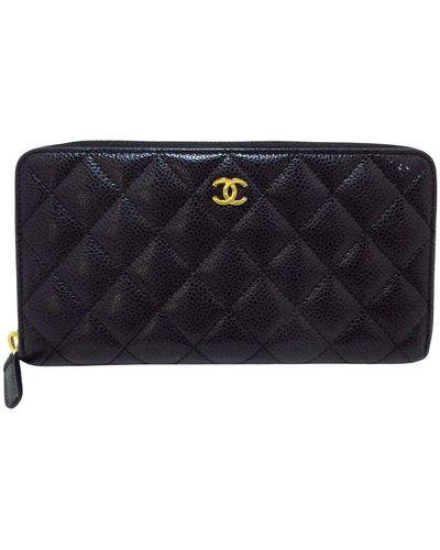 Chanel Matelassé Leather Wallet (pre-owned) - Blue