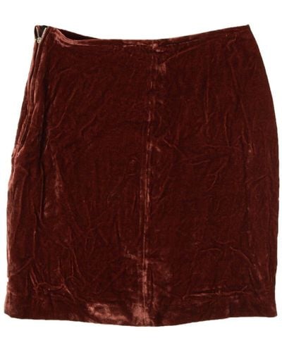 Our Legacy Brick Red Velour Swift Skirt - Purple