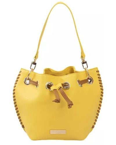 Baldinini Chic Sunshine Shoulder Bag With En Accents - Yellow