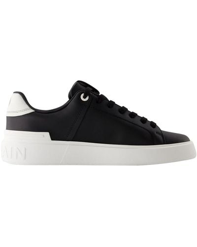 Balmain B Court Sneakers - - Leather - Black
