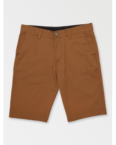 Volcom Vmonty Stretch Shorts - Brown