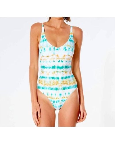 Rip Curl Summer Palm Good Coverage One Piece - Blue
