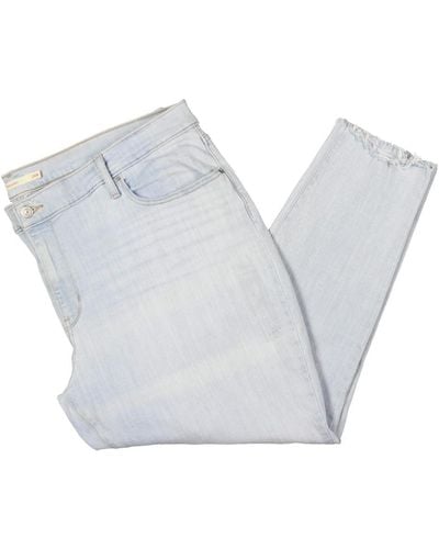 Levi's Plus High Rise Light Wash Skinny Jeans - White