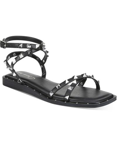 Circus by Sam Edelman Leather Embellished Slingback Sandals - Metallic