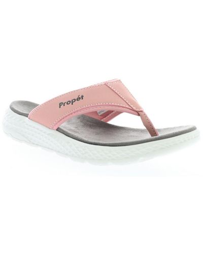 Propet Toe-post Slip-on Thong Sandals - Pink