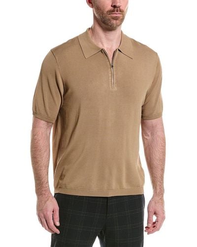 Tahari Half-zip Polo Shirt - Brown