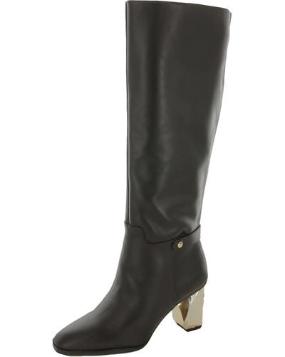 Franco Sarto Tiera High Leather Tall Knee-high Boots - Gray
