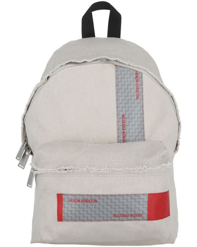 Heron Preston Logo-tape Distressed Backpack - Gray