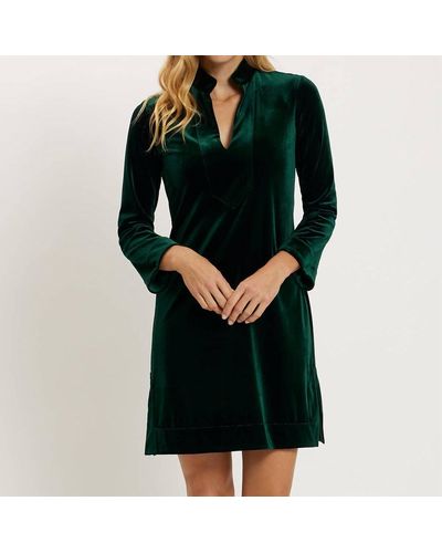 Jude Connally Kate Velvet Dress - Green