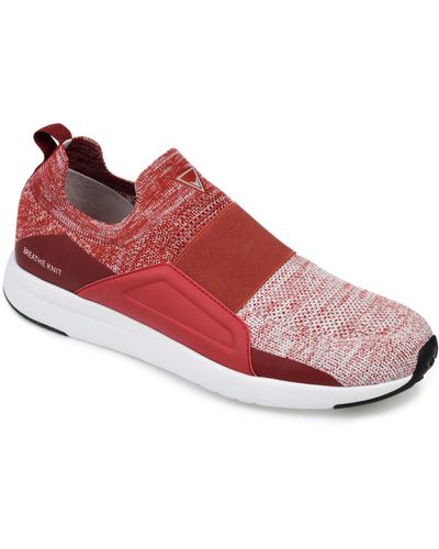 Vance Co. Cannon Casual Slip-on Knit Walking Sneaker - Red