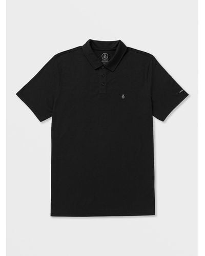 Volcom Nova Tech Polo Short Sleeve Shirt - Black