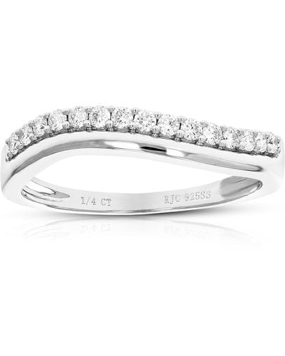 Vir Jewels 1/4 Cttw Round Lab Grown Diamond Prong Set Wedding Engagement Ring .925 Sterling Prong Set - Metallic