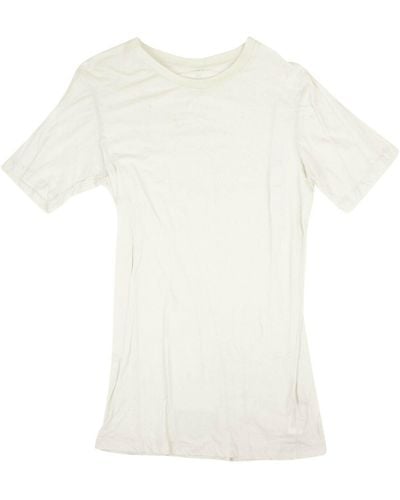 Unravel Project Light Short Sleeve Elongated T-shirt - Gray - White
