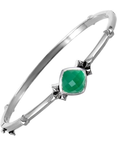 Stephen Webster Superstud Silver Quartz And Chrysoprase Bangle Bracelet - Blue