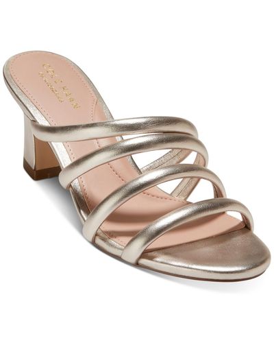 Cole Haan Adella Metallic Leather Heels - Pink