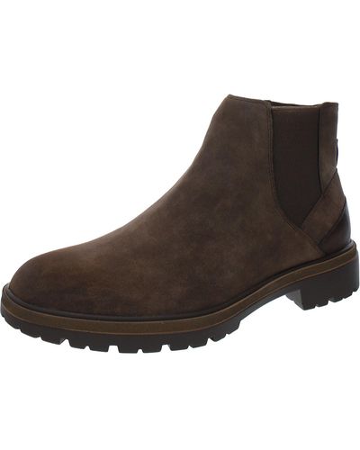 Dr. Scholls Graham Faux Leather Ankle Chelsea Boots - Brown