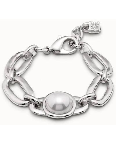 Uno De 50 Ovni Bracelet In Silver - White