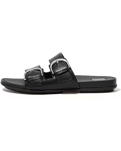 Fitflop Gracie Leather Slide Sandal - Black