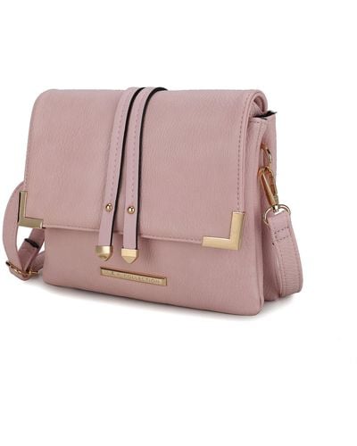 MKF Collection by Mia K Valeska Multi Compartment Crossbody - Pink