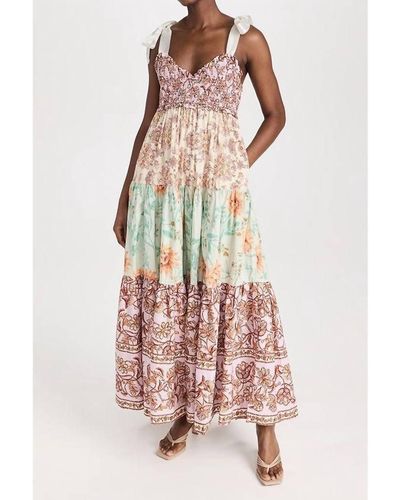 Free People Bluebell Floral Print V-neck Sleeveless Maxi Dress - Multicolor