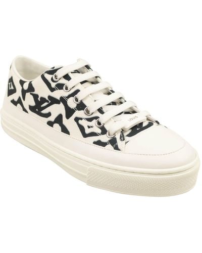 Louis Vuitton White And Black Urs Ficsher Stellar Low Top Sneakers