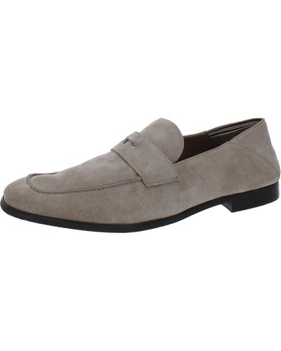 Steve Madden Traviss Suede Loafers - Gray