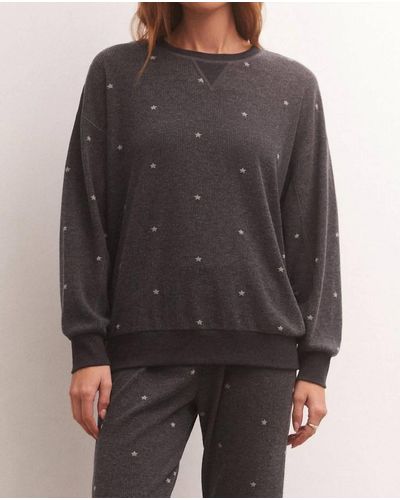 Z Supply Cozy Days Thermal Sweatshirt - Gray