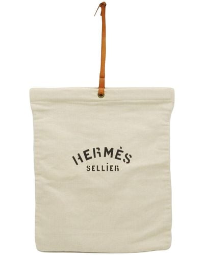 Hermès Aline Canvas Shoulder Bag (pre-owned) - Natural