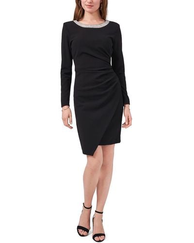 Msk Embellished Knee Length Bodycon Dress - Black