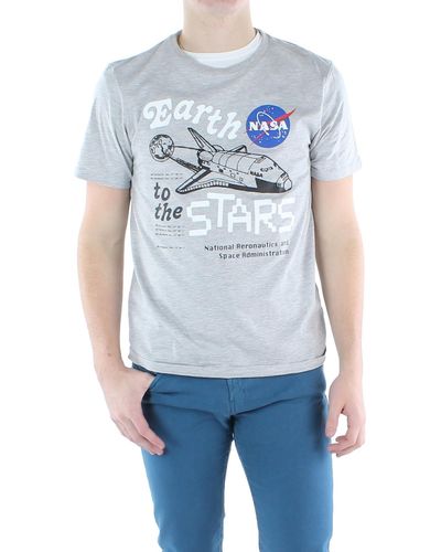 Cotton On Earth To Star Printed Crewneck Graphic T-shirt - Blue
