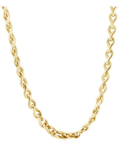 Pompeii3 14k Gold (60gram) Or Platinum (112gram) 7mm Link Chain Necklace 22" - Metallic