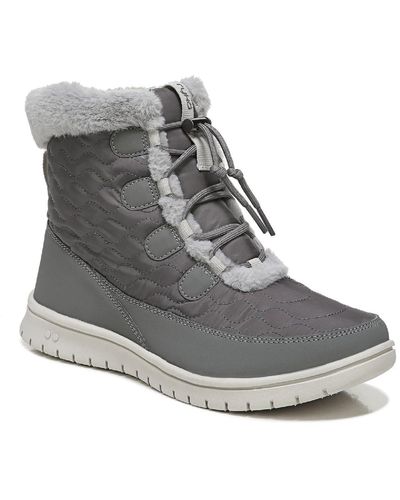 Ryka Snowbound Quilted Nylon Comfort Hiking Boots - Gray