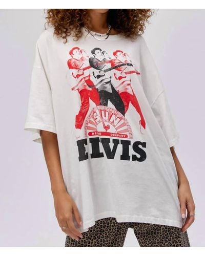Daydreamer Sun Records X Elvis Repeat Tee - Red