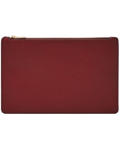 Fossil Pouch Litehide Leather Pouch - Red