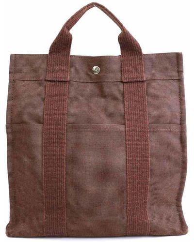 Hermès Herline Canvas Backpack Bag (pre-owned) - Brown