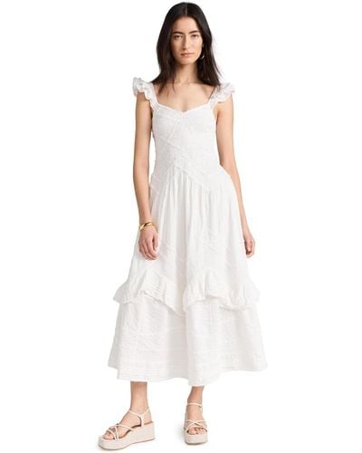 Love Moschino Loveshackfancy Brin Dress - White