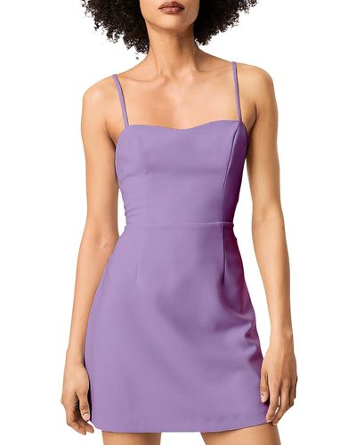 French Connection Tie-back Short Mini Dress - Purple