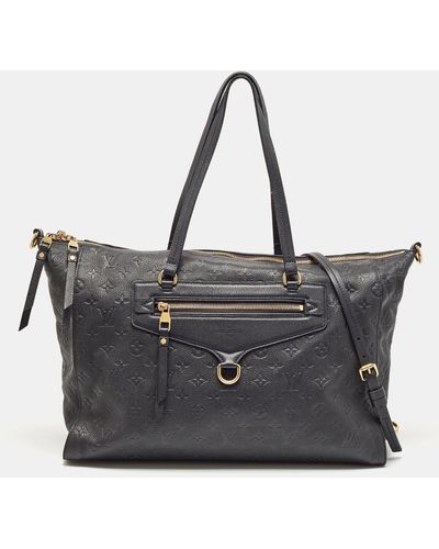 Louis Vuitton Infini Monogram Empreinte Leather Lumineuse Gm Bag - Black