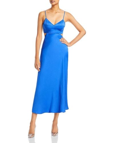 A.L.C. Blakely Open Back Long Cocktail And Party Dress - Blue