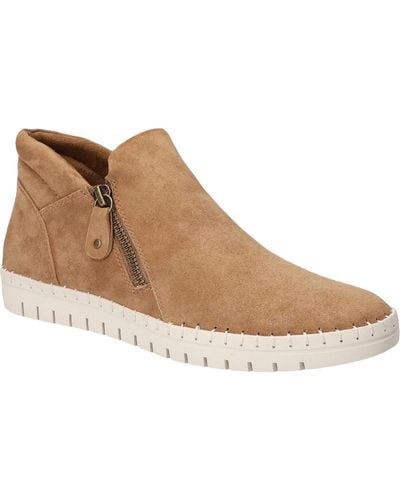 Bella Vita Camberly Suede Padded Insole Casual And Fashion Sneakers - Brown