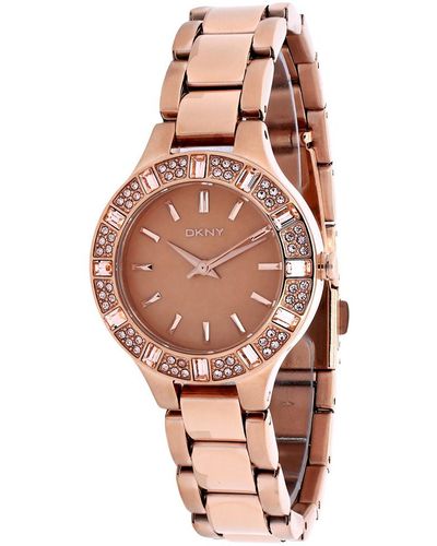 DKNY Chambers Rose Dial Watch - Pink