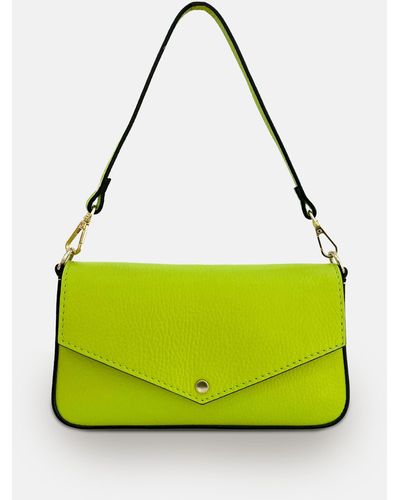Apatchy London The Munro Leather Shoulder Bag - Yellow