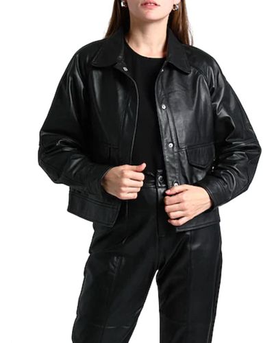 DEADWOOD Kylie Leather Jacket - Black