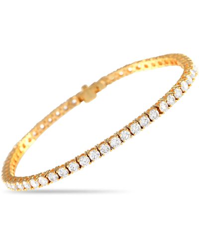 Non-Branded Lb Exclusive 18k Yellow 6.51ct Diamond Tennis Bracelet Mf12-052424 - Metallic