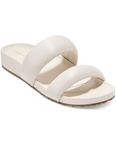 Cole Haan Mojave Double Band Slip On Slide Sandals - White