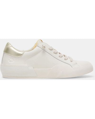 Dolce Vita Zina Foam 360 Sneakers White Gold Recycled Leather